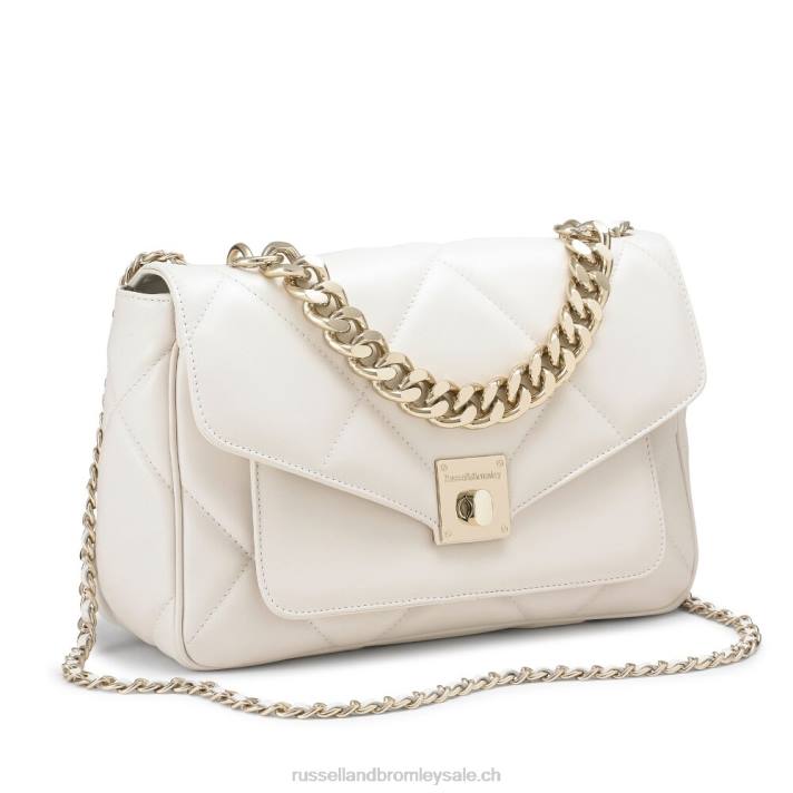 blanc 8BN6715Russell And Bromley sac à bandoulière matelassé doux quiltpuff
