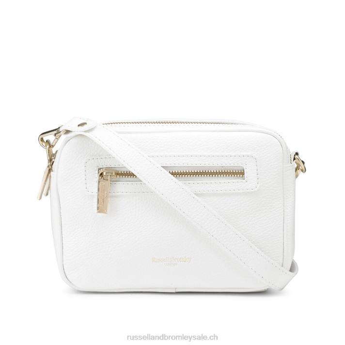 blanc 8BN6719Russell And Bromley sac à bandoulière dynamique à triple fermeture éclair