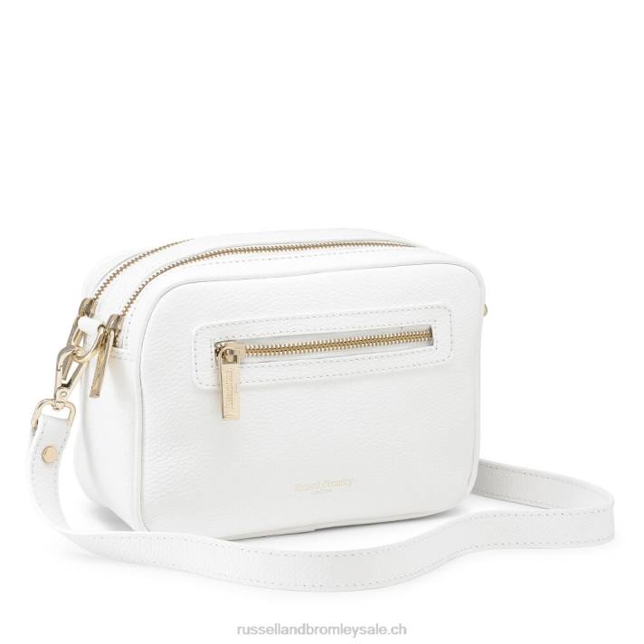 blanc 8BN6719Russell And Bromley sac à bandoulière dynamique à triple fermeture éclair