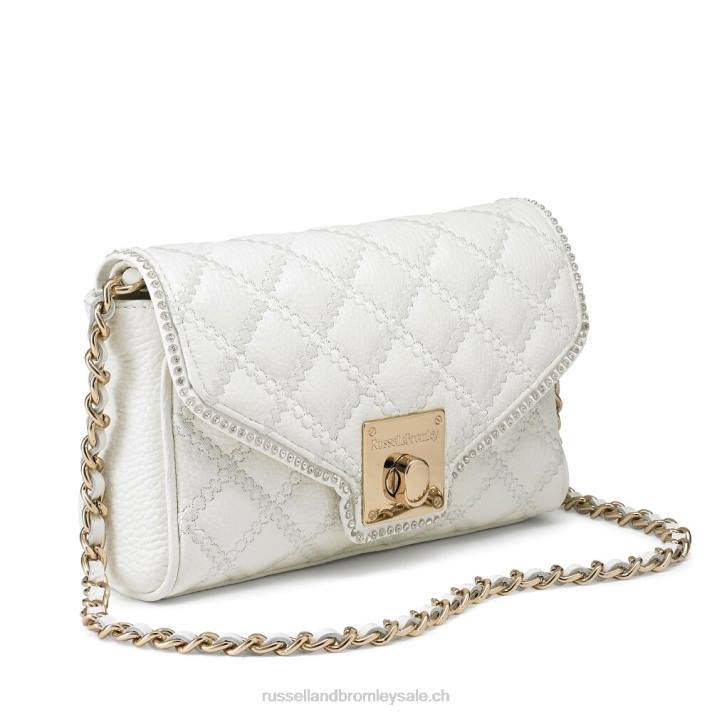 blanc 8BN6730Russell And Bromley promenade mini sac à bandoulière chaîne