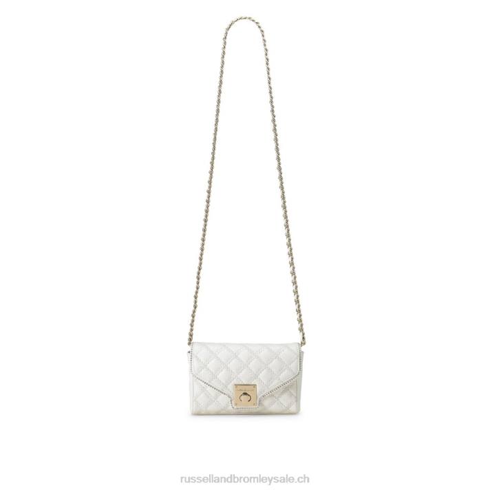 blanc 8BN6730Russell And Bromley promenade mini sac à bandoulière chaîne