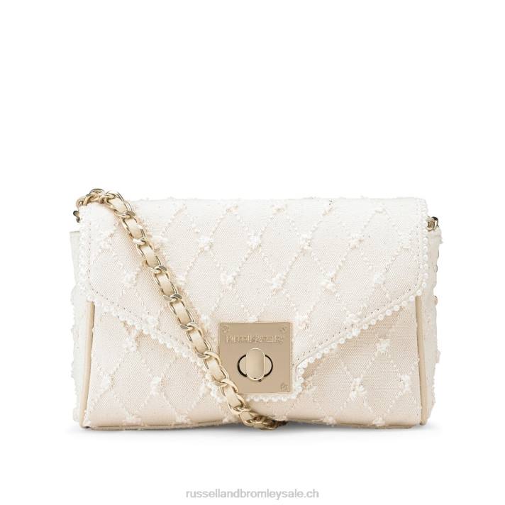blanc 8BN6740Russell And Bromley promenade mini sac à bandoulière chaîne