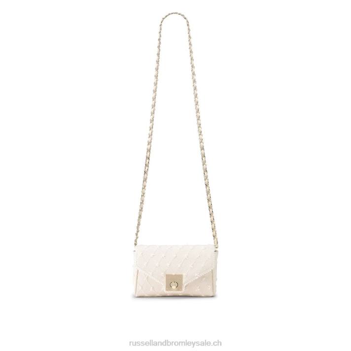 blanc 8BN6740Russell And Bromley promenade mini sac à bandoulière chaîne