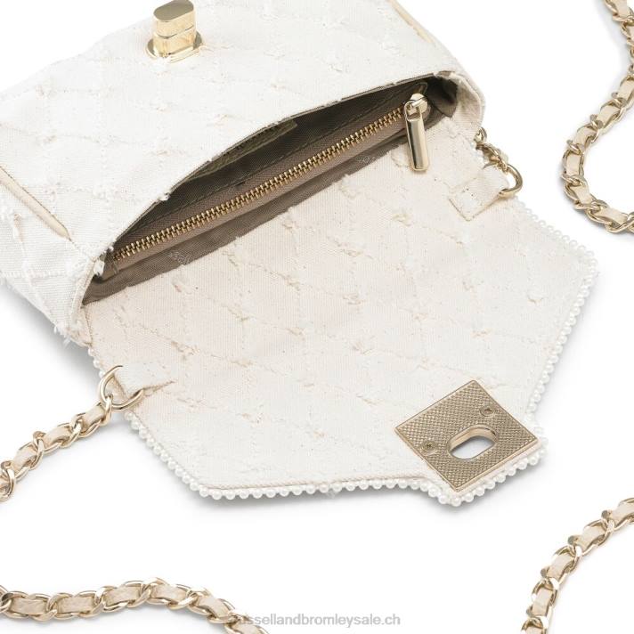 blanc 8BN6740Russell And Bromley promenade mini sac à bandoulière chaîne