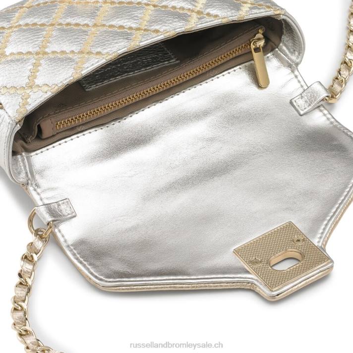 métallique 8BN6682Russell And Bromley boulevard2 mini sac à bandoulière