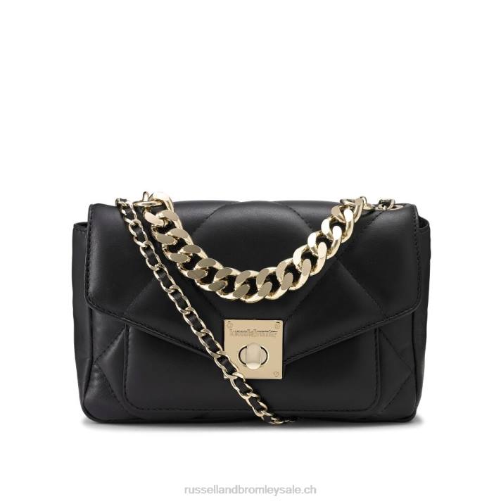 noir 8BN6673Russell And Bromley mini sac à bandoulière mi-long matelassé