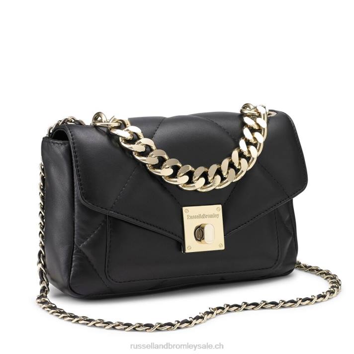 noir 8BN6673Russell And Bromley mini sac à bandoulière mi-long matelassé