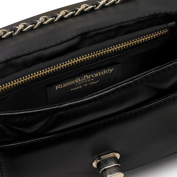 noir 8BN6673Russell And Bromley mini sac à bandoulière mi-long matelassé