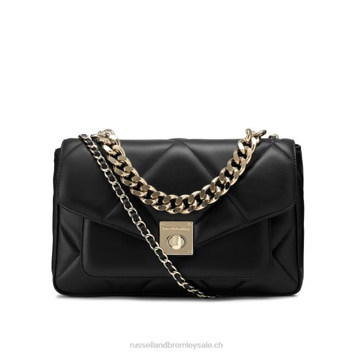 noir 8BN6714Russell And Bromley sac à bandoulière matelassé doux quiltpuff