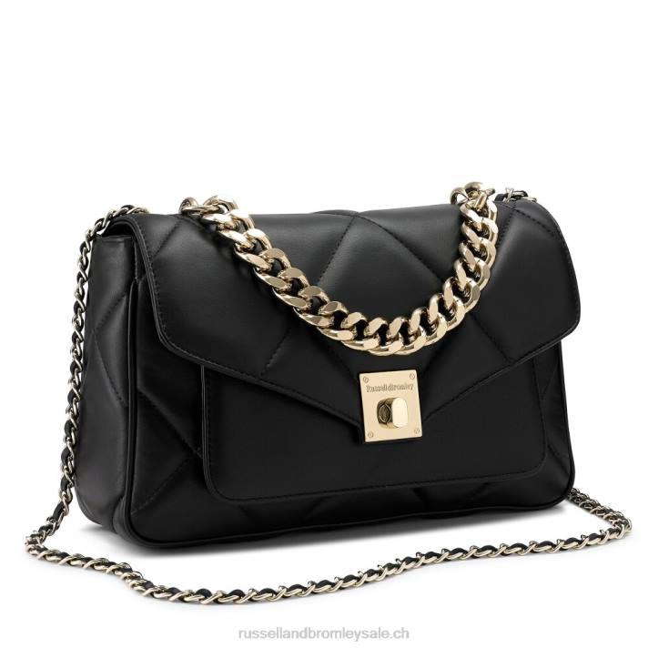 noir 8BN6714Russell And Bromley sac à bandoulière matelassé doux quiltpuff