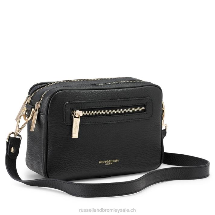 noir 8BN6720Russell And Bromley sac à bandoulière dynamique à triple fermeture éclair