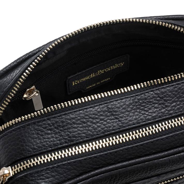 noir 8BN6720Russell And Bromley sac à bandoulière dynamique à triple fermeture éclair