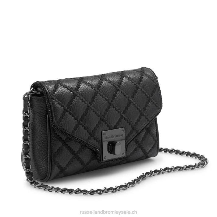 noir 8BN6729Russell And Bromley promenade mini sac à bandoulière chaîne