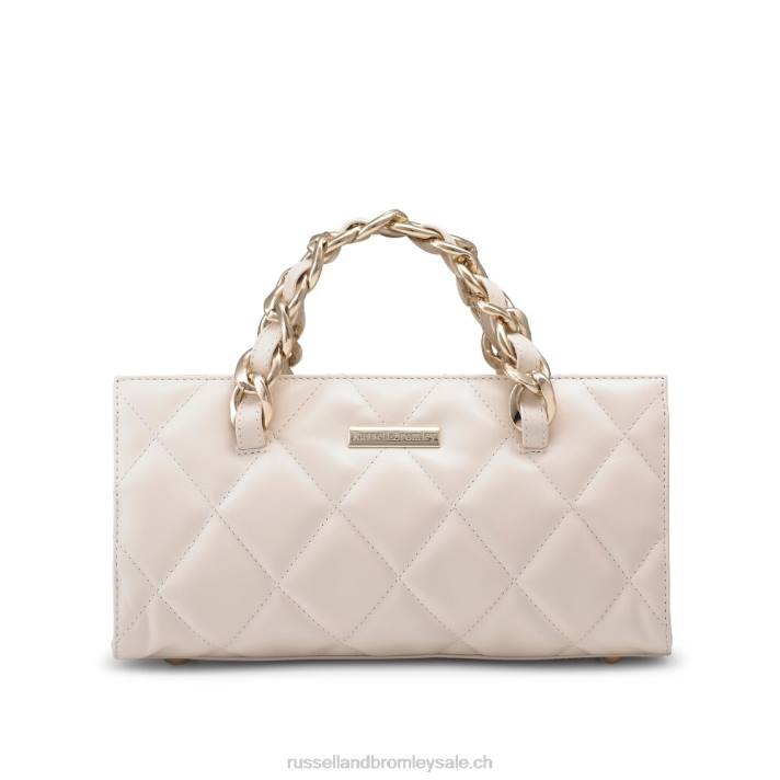 beige 8BN6744Russell And Bromley pochette rectangle glam prism