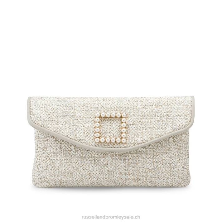 beige 8BN6779Russell And Bromley pochette à bords nacrés