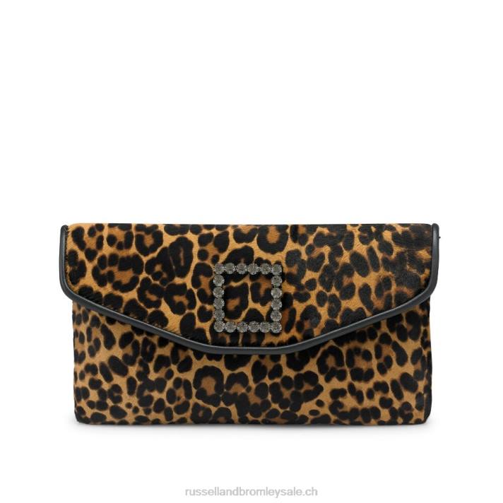 léopard 8BN6777Russell And Bromley pochette à boucle ornée