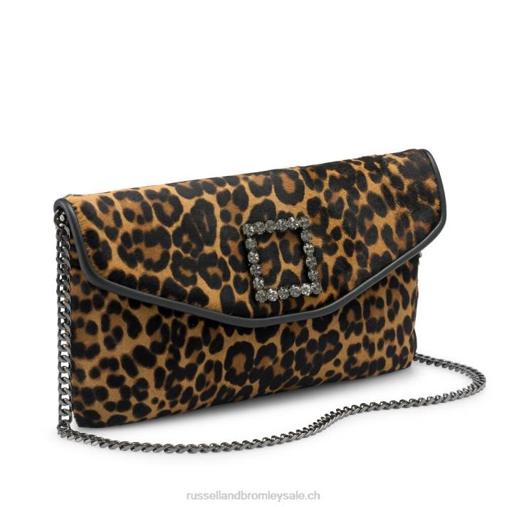 léopard 8BN6777Russell And Bromley pochette à boucle ornée