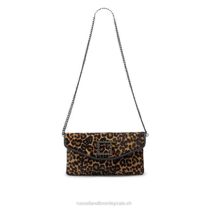 léopard 8BN6777Russell And Bromley pochette à boucle ornée