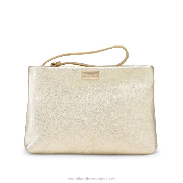 métallique 8BN6782Russell And Bromley pochette zippée sur le dessus