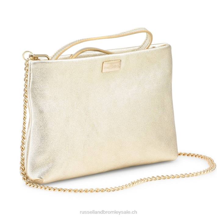 métallique 8BN6782Russell And Bromley pochette zippée sur le dessus