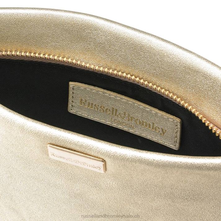 métallique 8BN6782Russell And Bromley pochette zippée sur le dessus