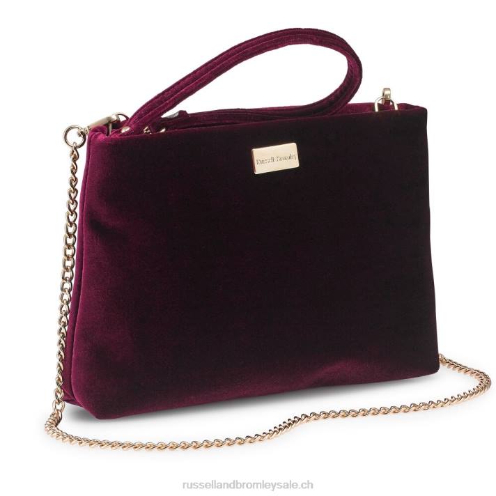 rouge 8BN6780Russell And Bromley pochette zippée sur le dessus
