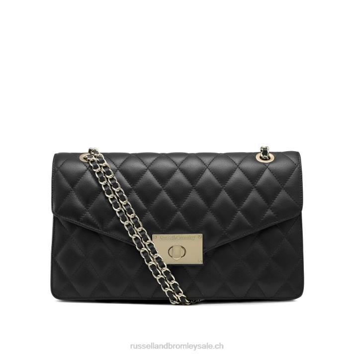 noir 8BN6669Russell And Bromley grand sac porté épaule à chaîne