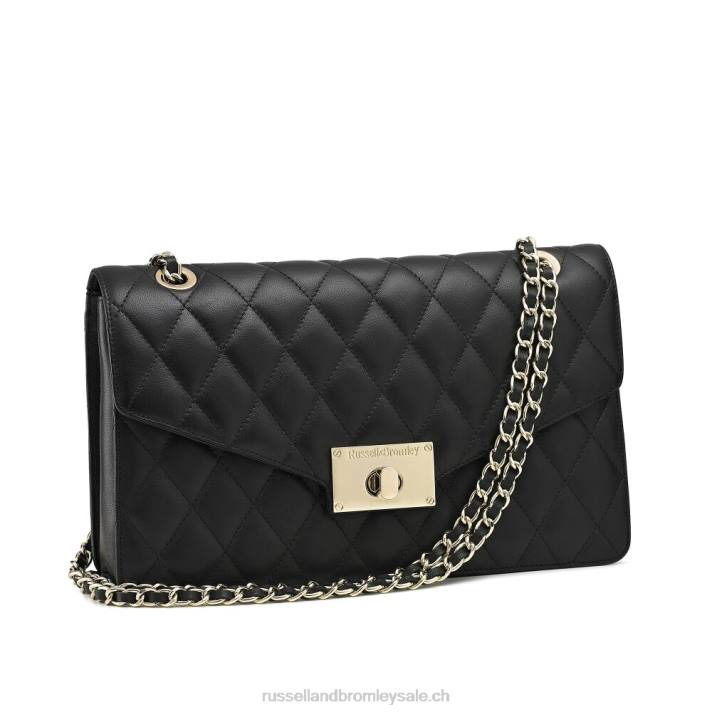 noir 8BN6669Russell And Bromley grand sac porté épaule à chaîne