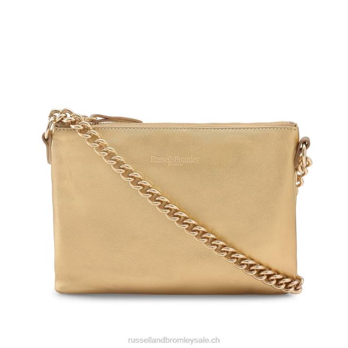 or 8BN6764Russell And Bromley pochette zippée à l'épaule avec chaîne on point