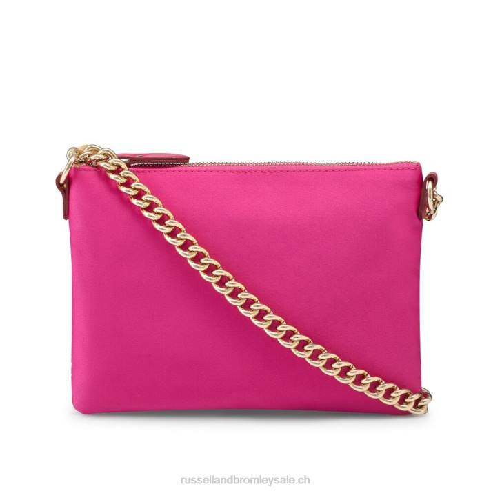 rose 8BN6763Russell And Bromley pochette zippée à l'épaule avec chaîne on point