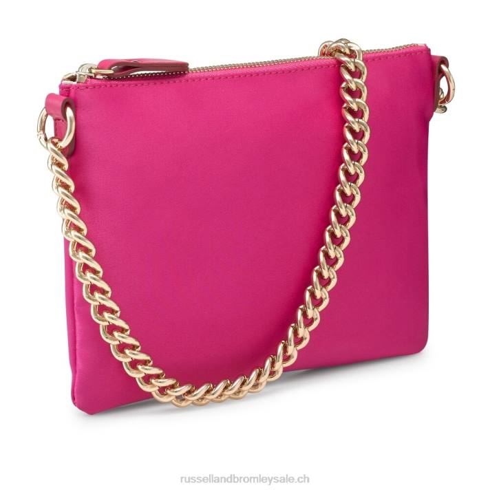 rose 8BN6763Russell And Bromley pochette zippée à l\'épaule avec chaîne on point