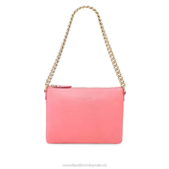 rose 8BN6769Russell And Bromley pochette zippée à l\'épaule avec chaîne on point
