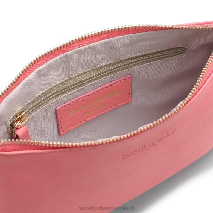 rose 8BN6769Russell And Bromley pochette zippée à l\'épaule avec chaîne on point