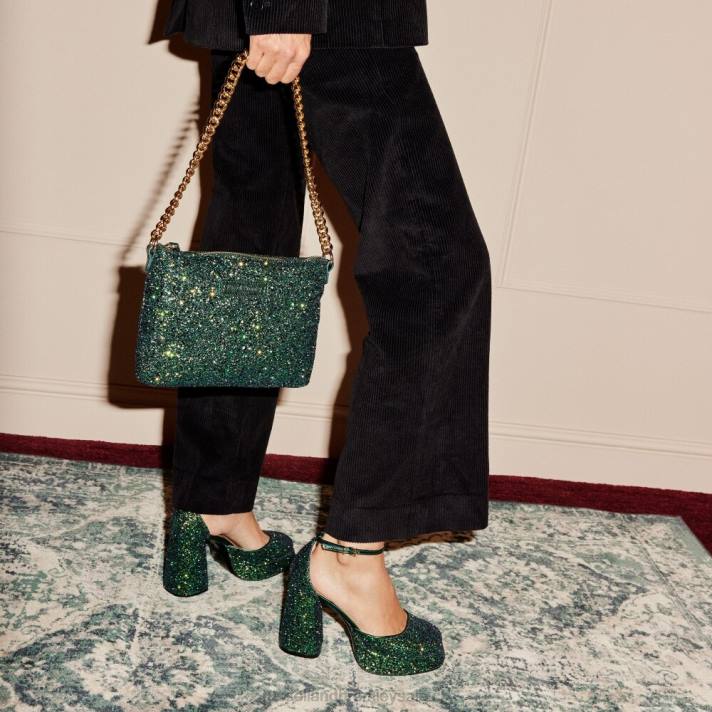 vert 8BN6692Russell And Bromley plus un sac porté épaule à chaîne