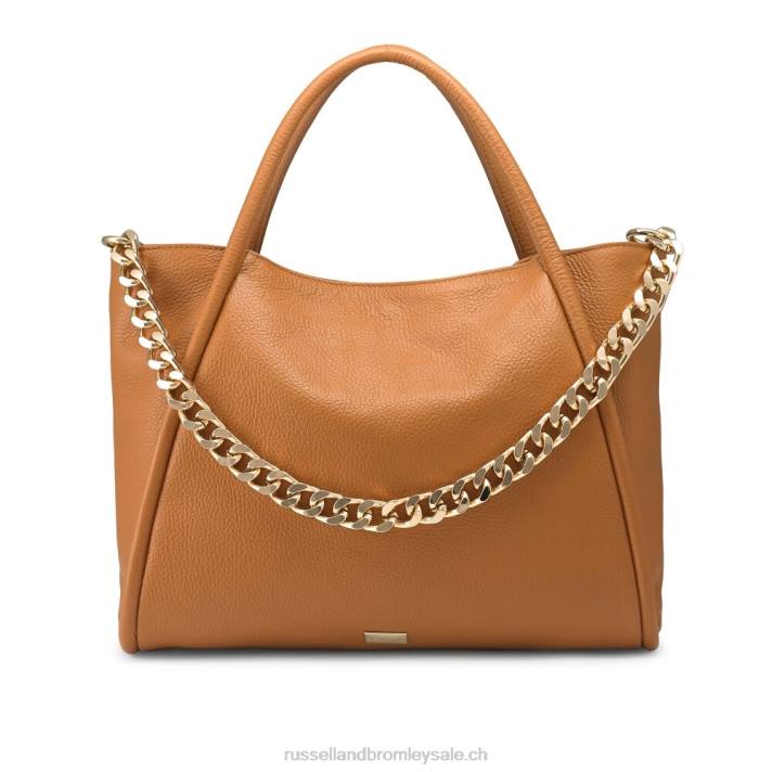 bronzer 8BN6678Russell And Bromley sac à main est/ouest à chaîne iconique