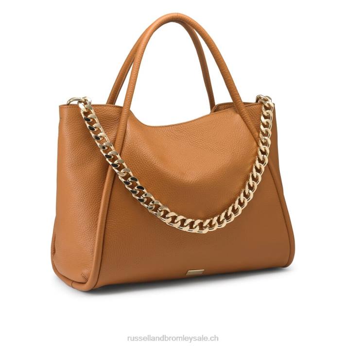bronzer 8BN6678Russell And Bromley sac à main est/ouest à chaîne iconique
