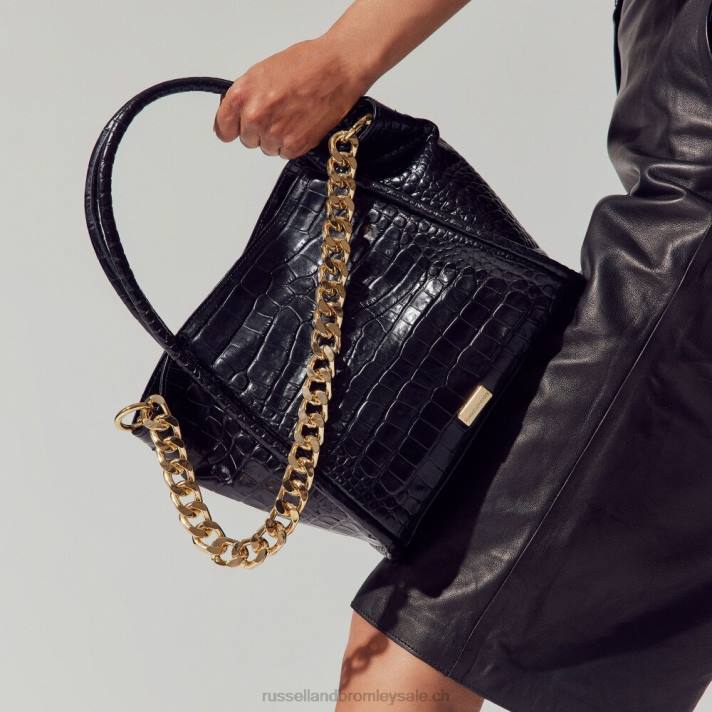 noir 8BN6703Russell And Bromley icon mini mini sac à main à chaîne