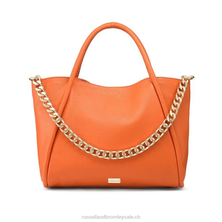orange 8BN6685Russell And Bromley sac à main est/ouest à chaîne iconique