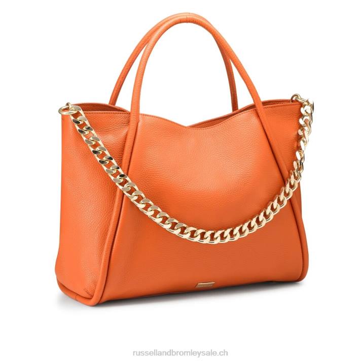 orange 8BN6685Russell And Bromley sac à main est/ouest à chaîne iconique