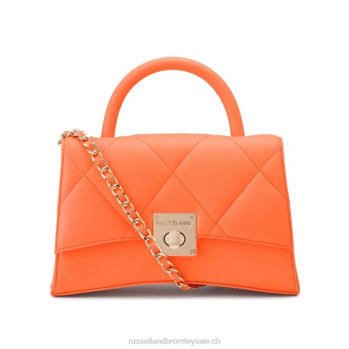 orange 8BN6738Russell And Bromley on the rocks sac à main structuré