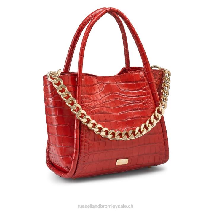 rouge 8BN6702 femmes Russell And Bromley icon mini mini sac à main à chaîne