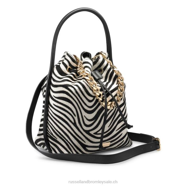 zèbre 8BN6749Russell And Bromley sac seau à chaîne iconique