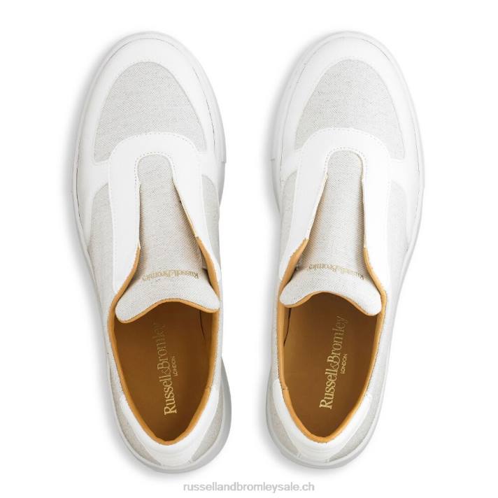Ivoire 8BN617 femmes Russell And Bromley baskets park ave eco à plateforme