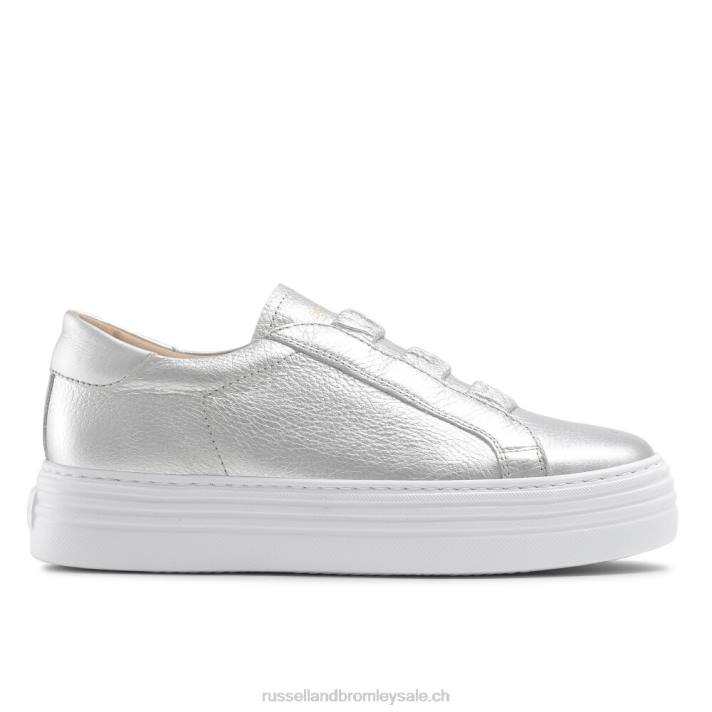 argent 8BN641 femmes Russell And Bromley baskets à plateforme sirius