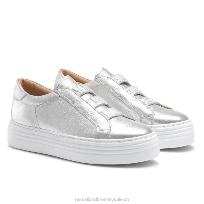argent 8BN641 femmes Russell And Bromley baskets à plateforme sirius