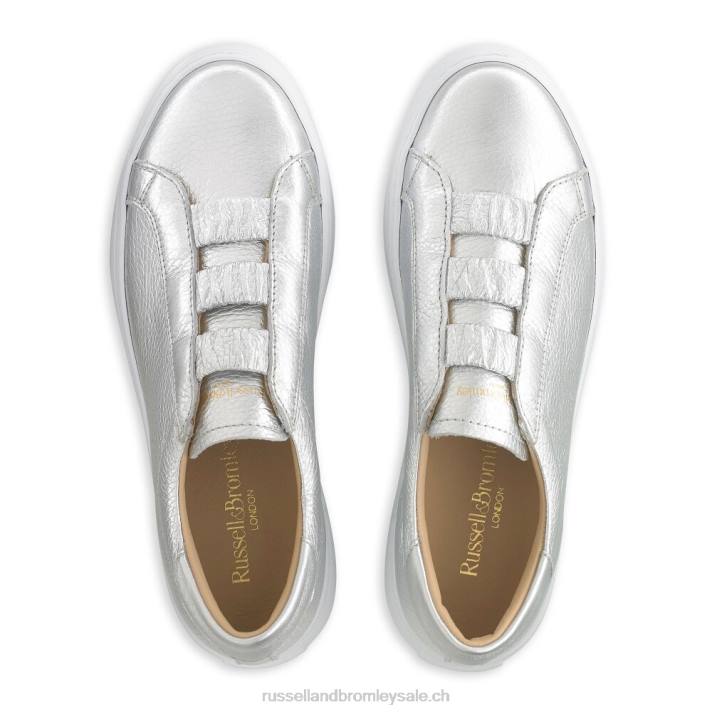 argent 8BN641 femmes Russell And Bromley baskets à plateforme sirius