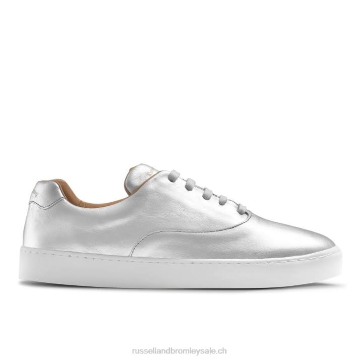 argent 8BN683 femmes Russell And Bromley baskets à lacets