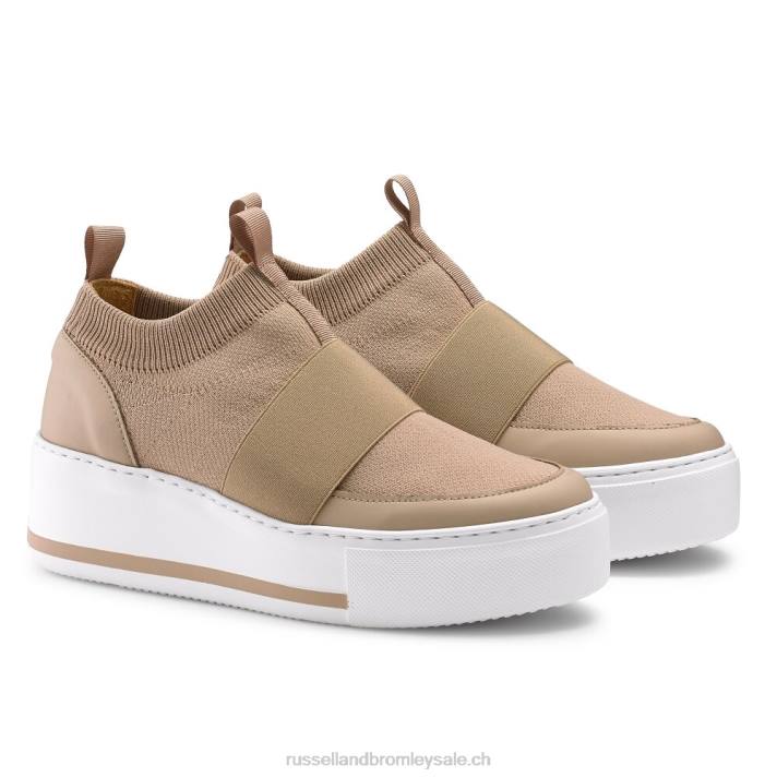 beige 8BN610 femmes Russell And Bromley baskets en maille park