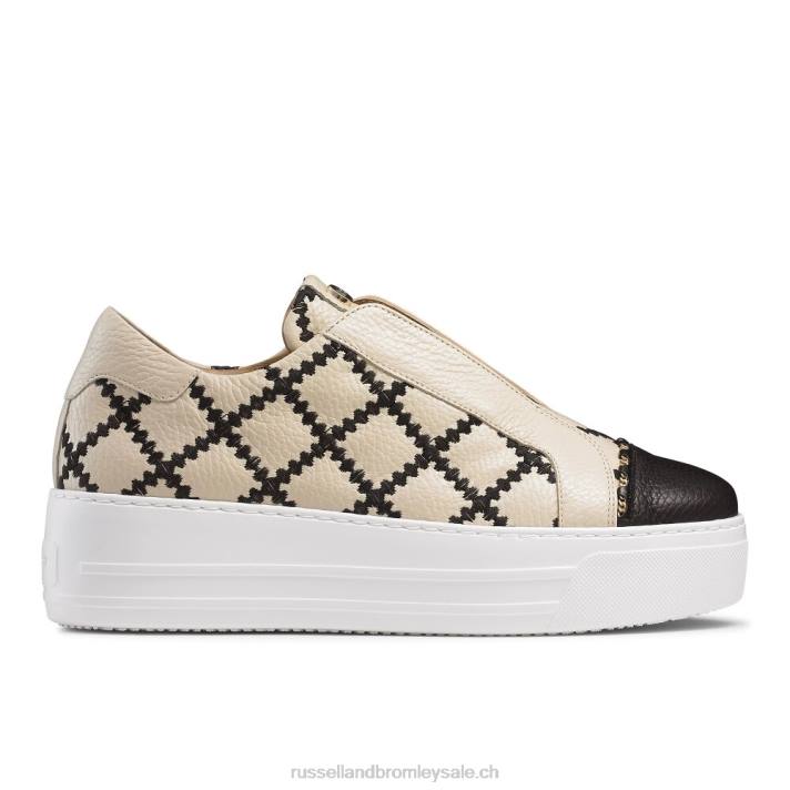 beige 8BN629 femmes Russell And Bromley baskets sans lacets seawalk