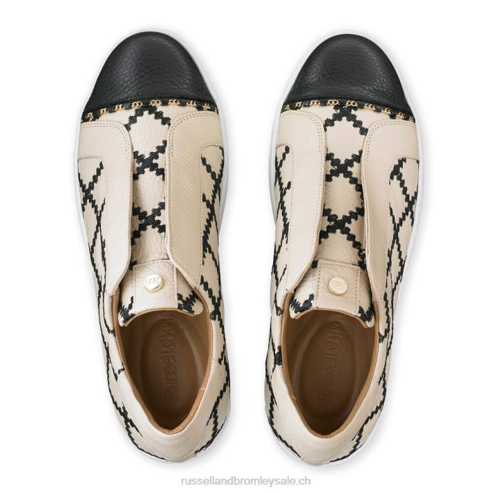 beige 8BN629 femmes Russell And Bromley baskets sans lacets seawalk